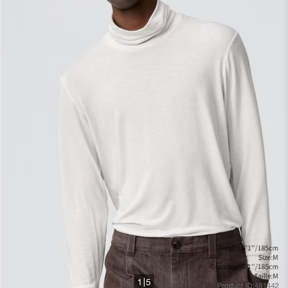 Uniqlo Other - Men's White Turtleneck Sweater